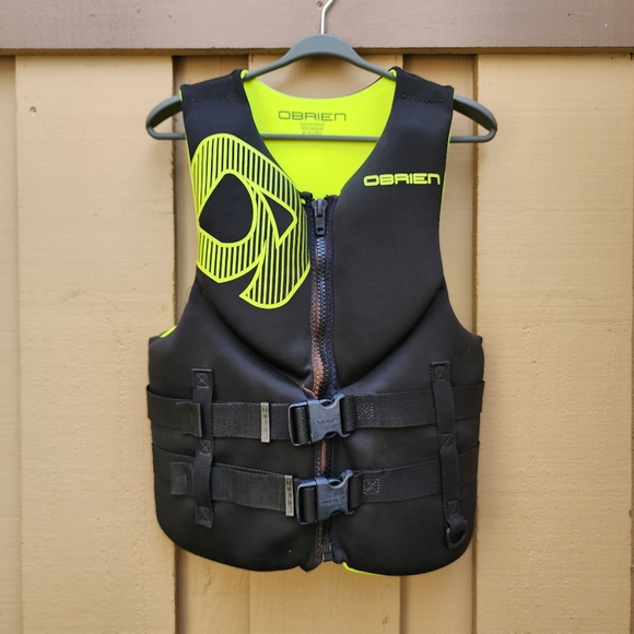 Obrien Other Obrien 3228 Uscg Approved Black Neon Yellow Adult Sz